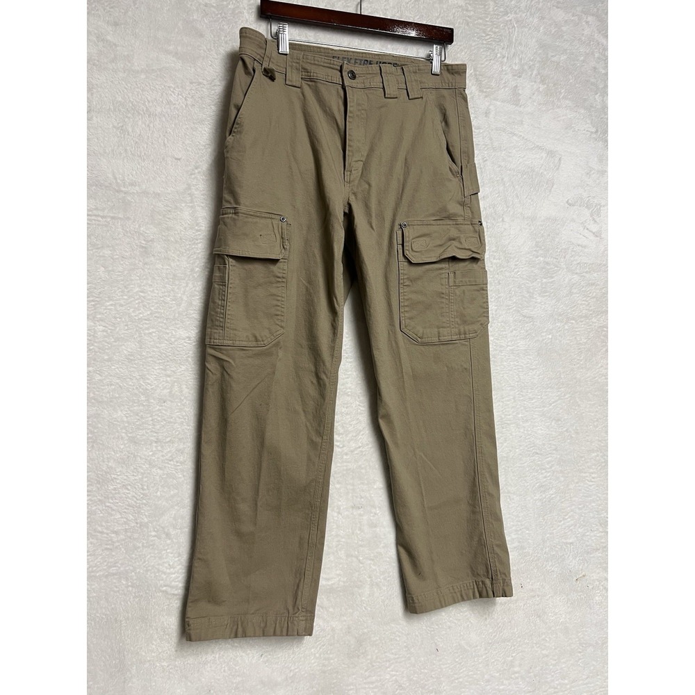Duluth Trading Relaxed Fit Cargo Pants Men's 33x30 Khaki Utility Work